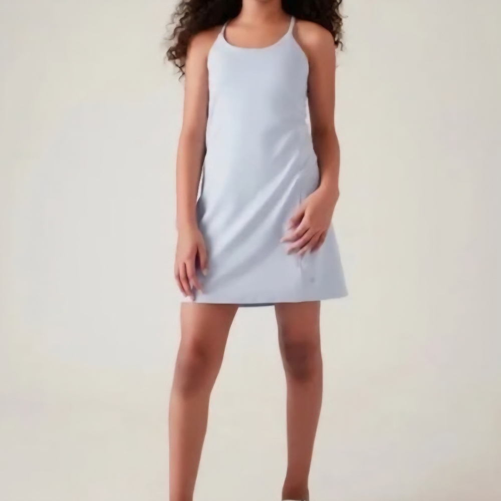 Athleta On My Way GIRLs Athletic DRESS • Built In SHORTs w/POCKETs • Size L - 12
